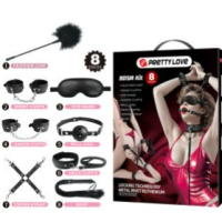 Pretty Love – 8 Pieces BDSM Bondage Kit (Black)